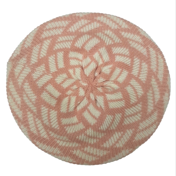 Anne Klein Accessories - Anne Klein II by Aris pink & cream beret hat